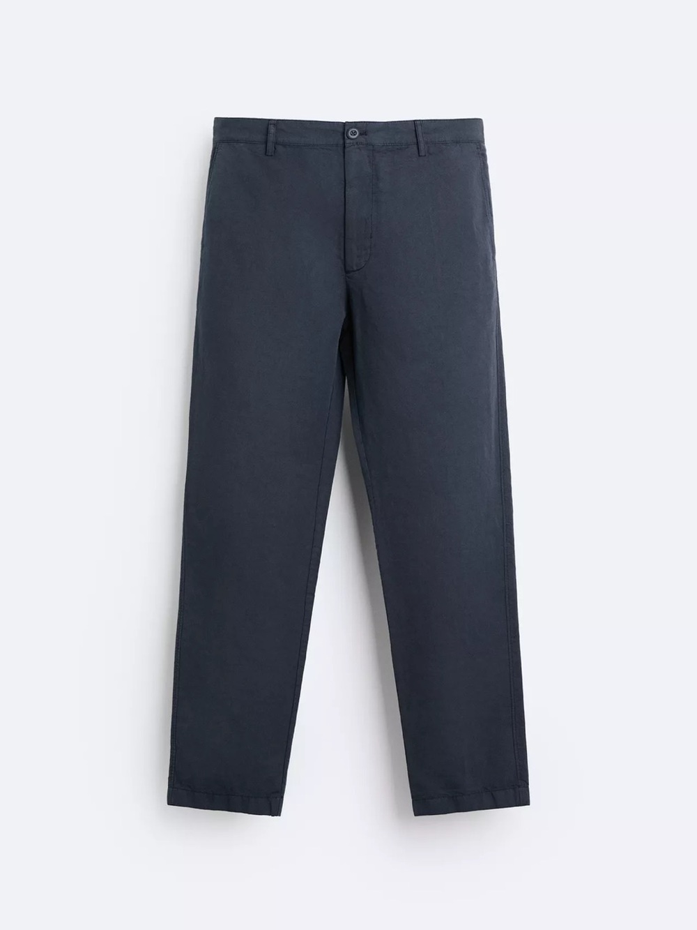 Zara, NAVY BLUE, TEXTURED CHINO PANTS, SIZE 32